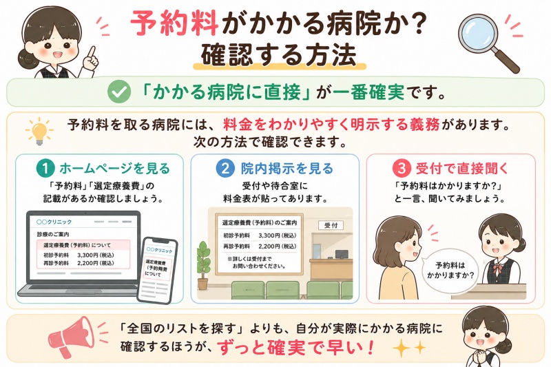 病院キャンセル料かからない予約料がかかる病院か確認する方法