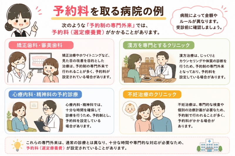 病院キャンセル料予約料取る病院例専門外来矯正歯科不妊治療
