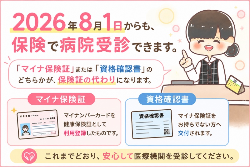 病院医療費2026年8月1日以降保険適用で受診できる