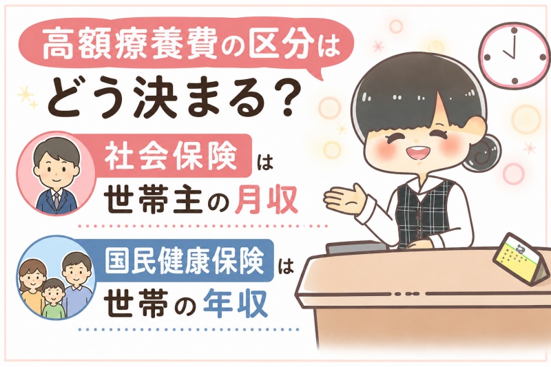 高額療養費区分社会保険世帯主月収国民健康保険世帯年収1