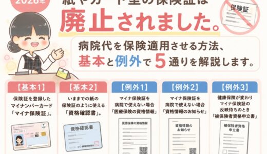 2026年、病院で保険証を使う方法基本と例外で5通りご説明します。