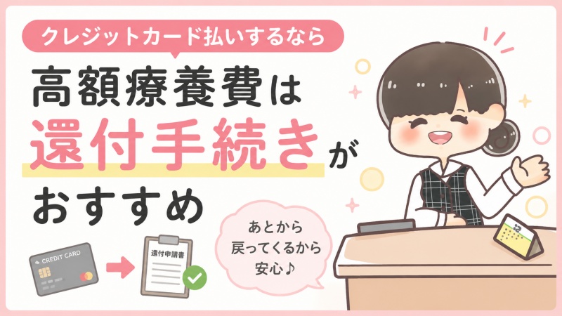 病院医療費クレジットカード払い高額療養費還付手続きおすすめ