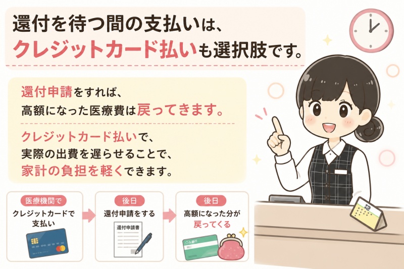 病院医療費高額療養費還付手続きクレジットカード払い実際の支出